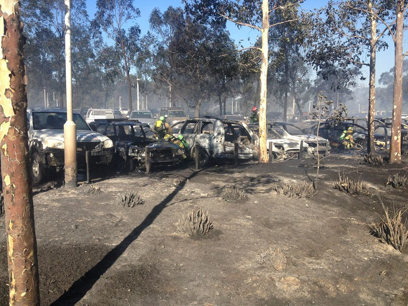 Illustration for article titled freak car park fire= 47 BURNTOUT CARS, lots of pics